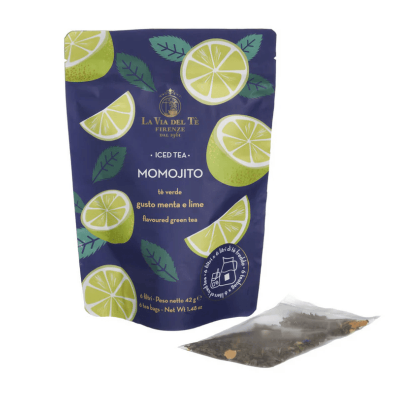 Tasty Ribbon Momojito Iced Green Tea - Non-Alcoholic Mojito Tea Bags Iced Green Tea | Luxury Tea Collection | Tea Set