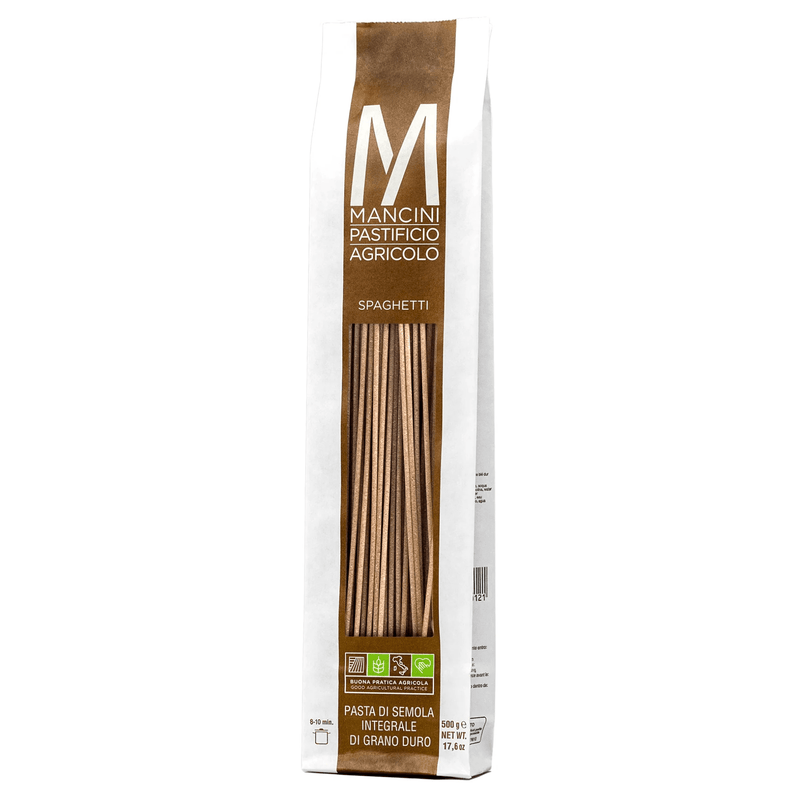 Tasty Ribbon Whole Wheat Spaghetti by Pastificio Mancini Whole Wheat Spaghetti by Pastificio Mancini | Authentic Italian Food