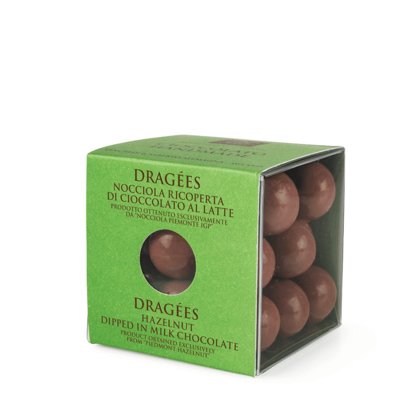 Tasty Ribbon Hazelnuts dipped in milk chocolate