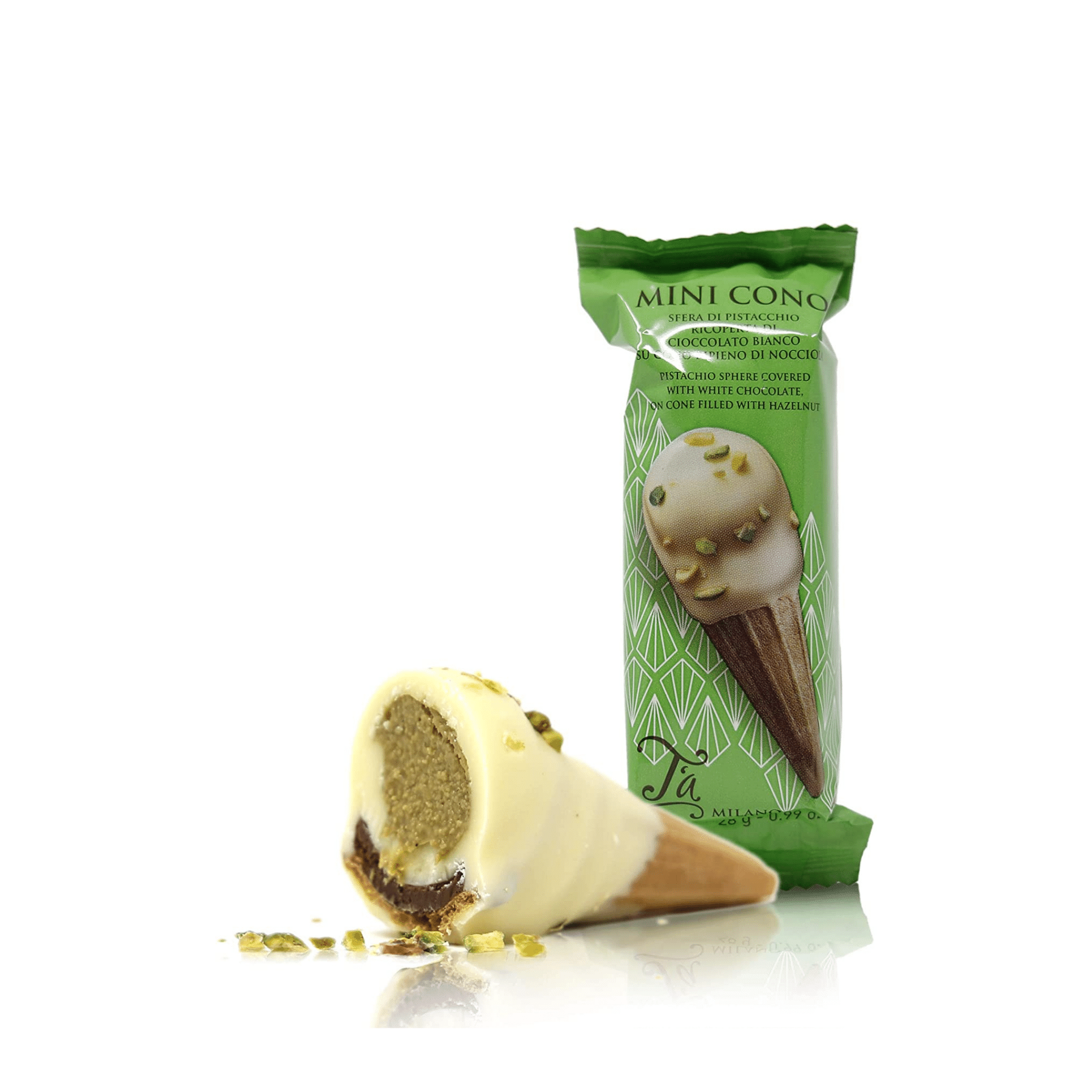 Tasty Ribbon Pistachio Mini Cone