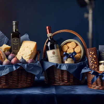 Professional header image for list-based article: Italian Specialty Gift Baskets Worth Giving (and Receiving)