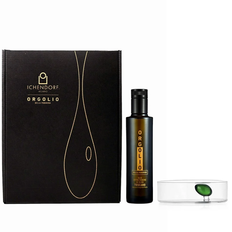 Orgolio Olive Oil & Glass Dipping Bowl Gift Set