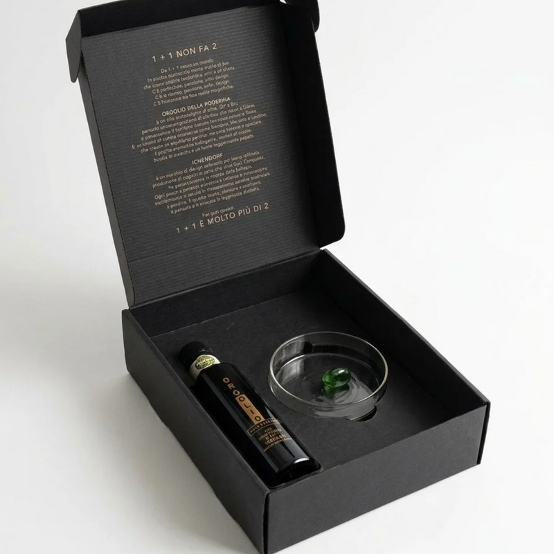 Orgolio Olive Oil & Glass Dipping Bowl Gift Set