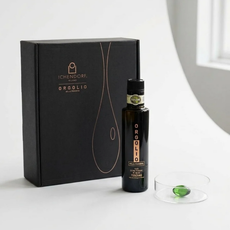 Orgolio Olive Oil & Glass Dipping Bowl Gift Set