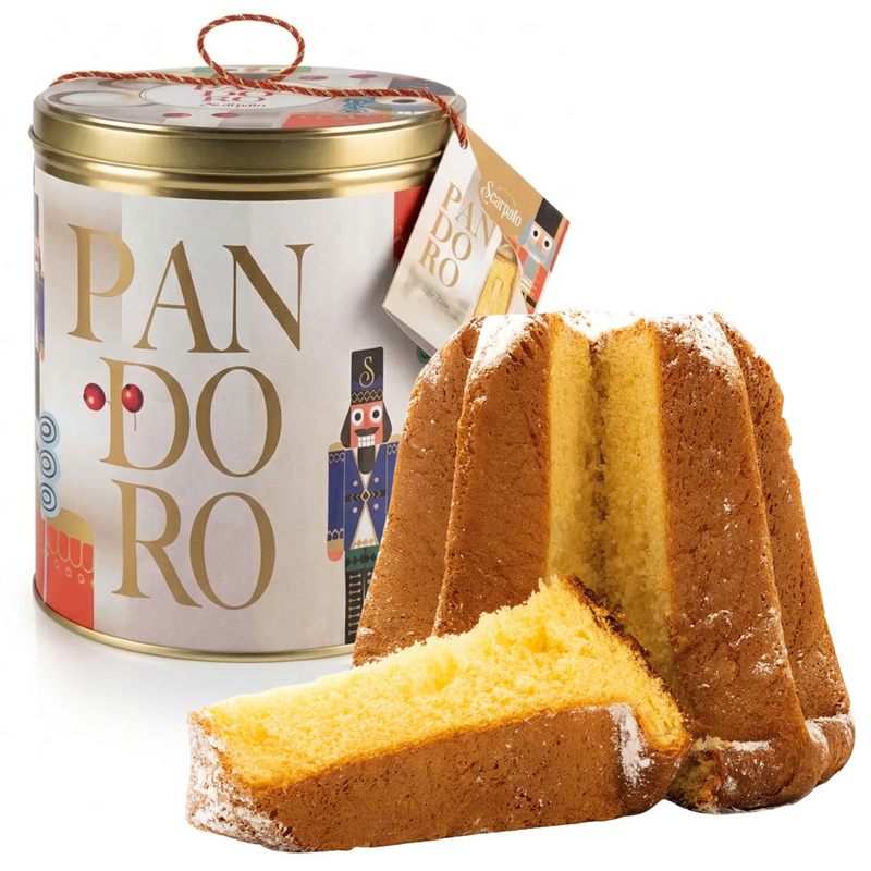 Classic Gourmet Pandoro in Nutcracker Gift Tin