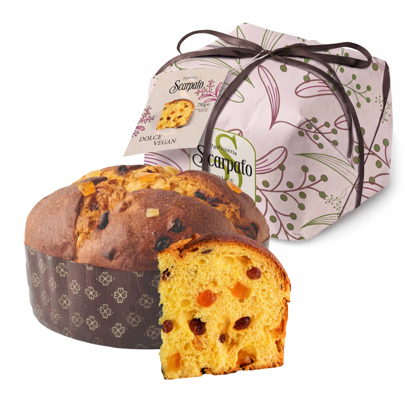 Vegan Panettone-Style Christmas Cake with Raisins