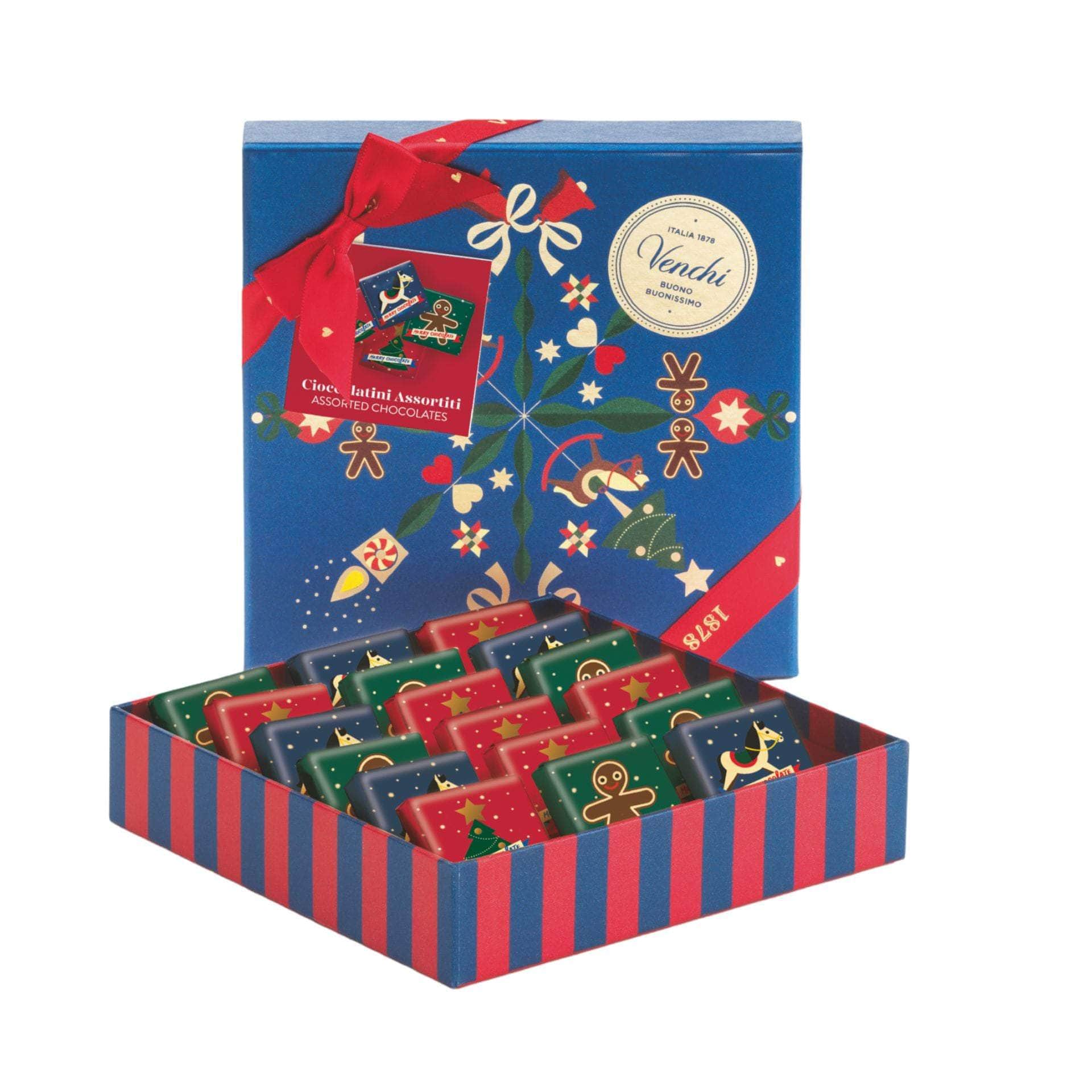Tasty Ribbon Festive Milk and Dark Chocolate Box Festive Venchi Chocolate Box | Chocolate Box | Chocolate Gifts