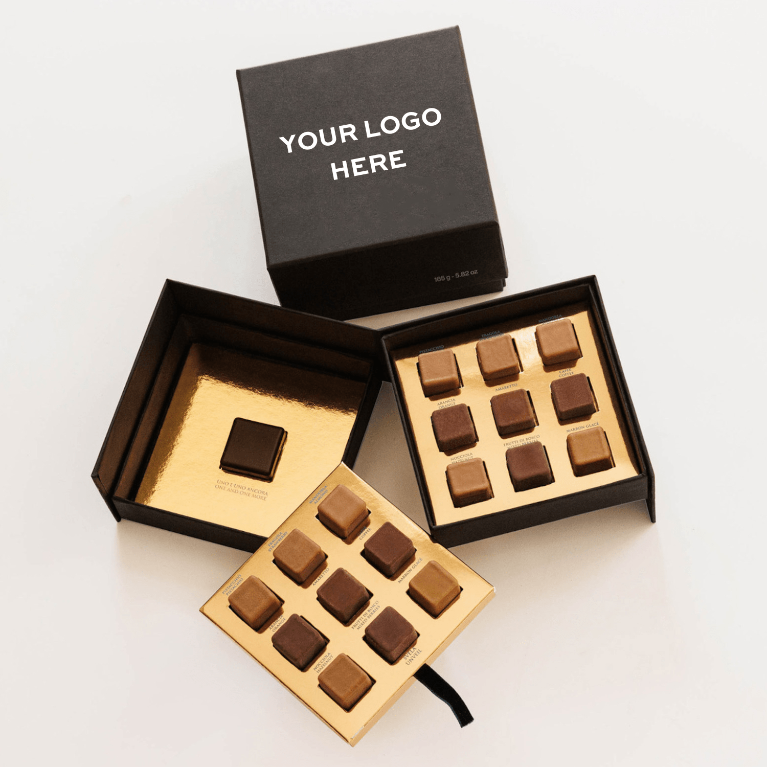 Tasty Ribbon Branded Luxurious Chocolate Pralines Assorted Chocolate Pralines | Italian Artisanal Chocolate | T'a Milano