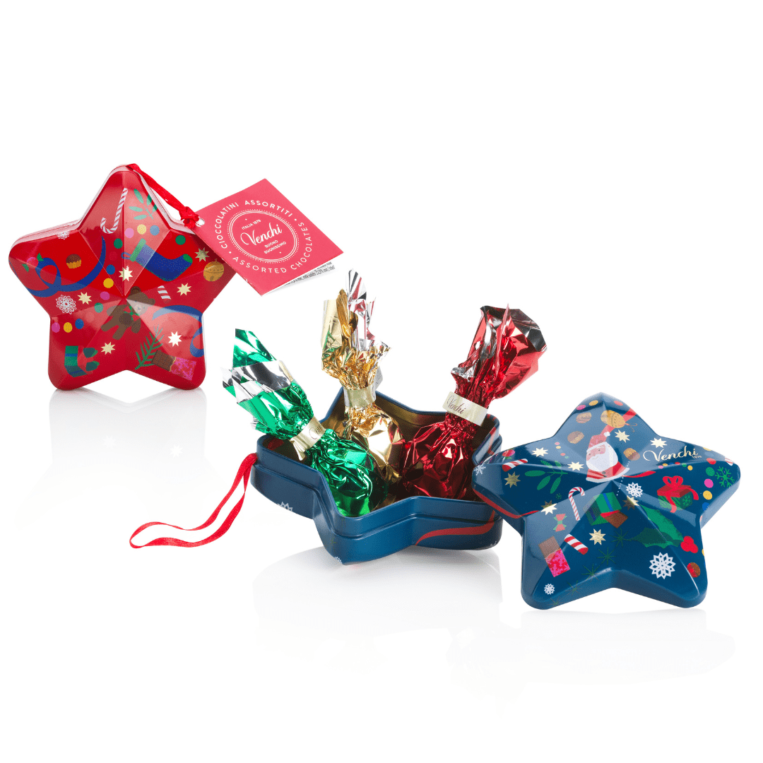 Tasty Ribbon Chocolate-Filled Star Ornament Chocolate-Filled Star Ornament | Venchi | Chocolate Gifts