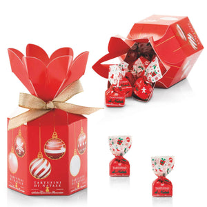 Tasty Ribbon Christmas Flower Box Hazelnut Chocolate Truffles Christmas Chocolate Truffles | Chocolate Box | Chocolate Gifts