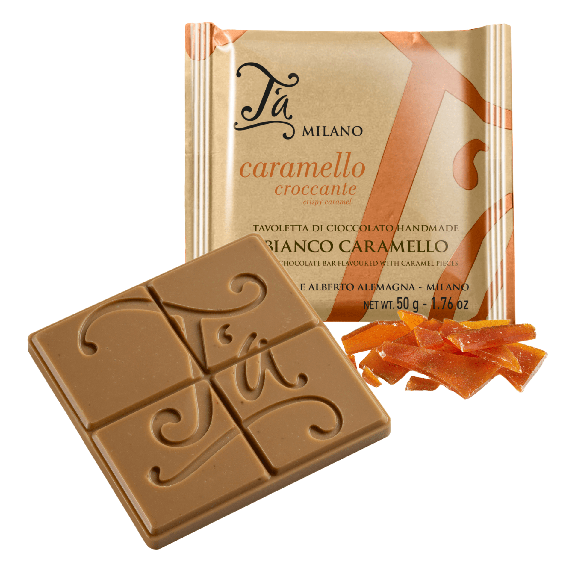 Tasty Ribbon Crunchy Caramel White Chocolate Bar Crunchy Caramel White Chocolate Bar | Award-Winning Chocolate