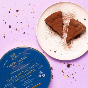 Tasty Ribbon Gluten-free Dark Chocolate Hazelnut Cake (50% Piedmont Hazelnuts IGP) Gluten-Free Chocolate Hazelnut Cake | Gourmet Gifts | Shop Online