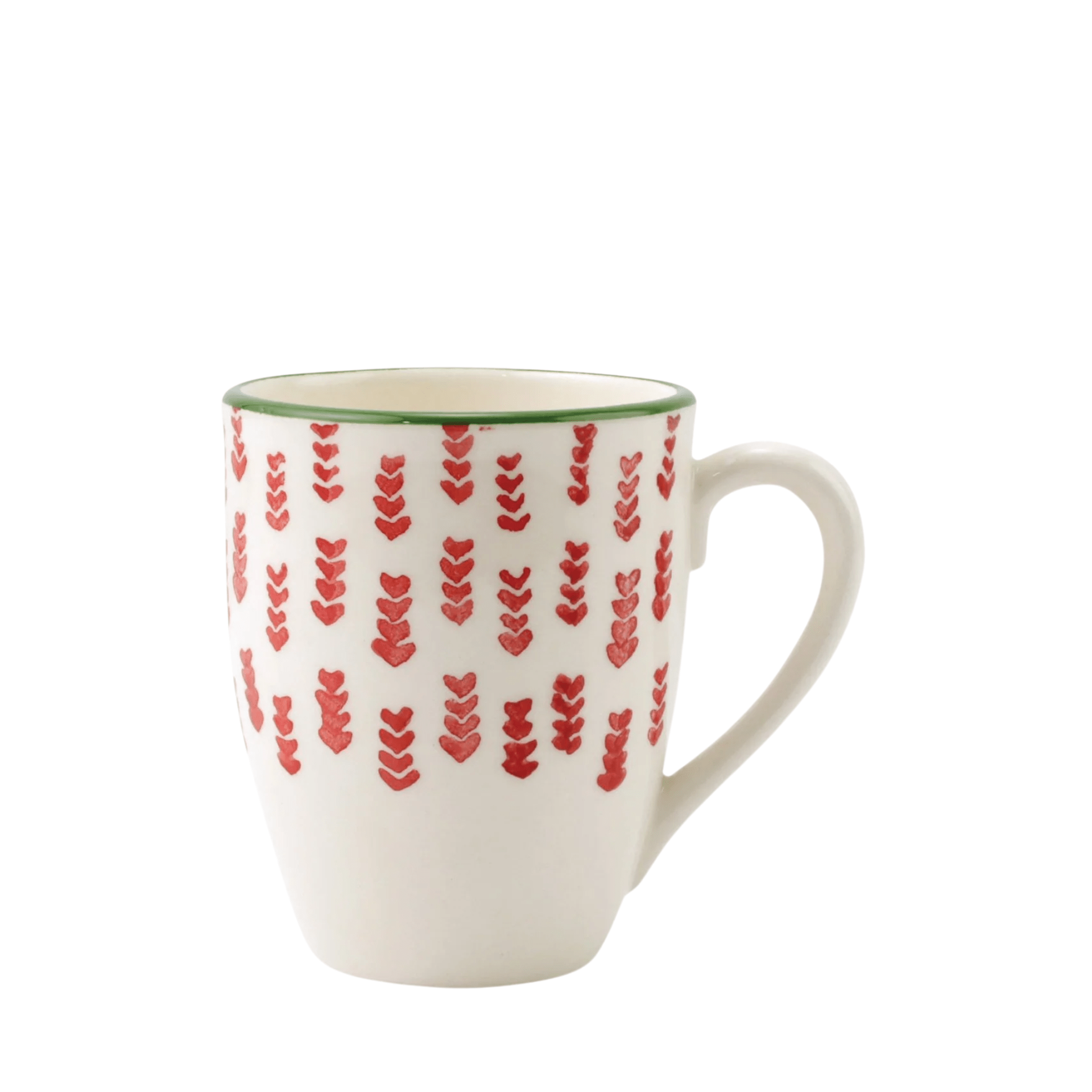 Tasty Ribbon Heart Arrow Ceramic Mug Hand-painted Mug | Italian Ceramic Mug | Shop Online