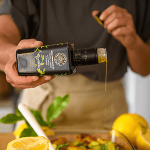 Tasty Ribbon Lemon, Basil and Thyme Extra Virgin Olive Oil Extra Virgin Olive Oil With Italian Spices | Tasty Ribbon