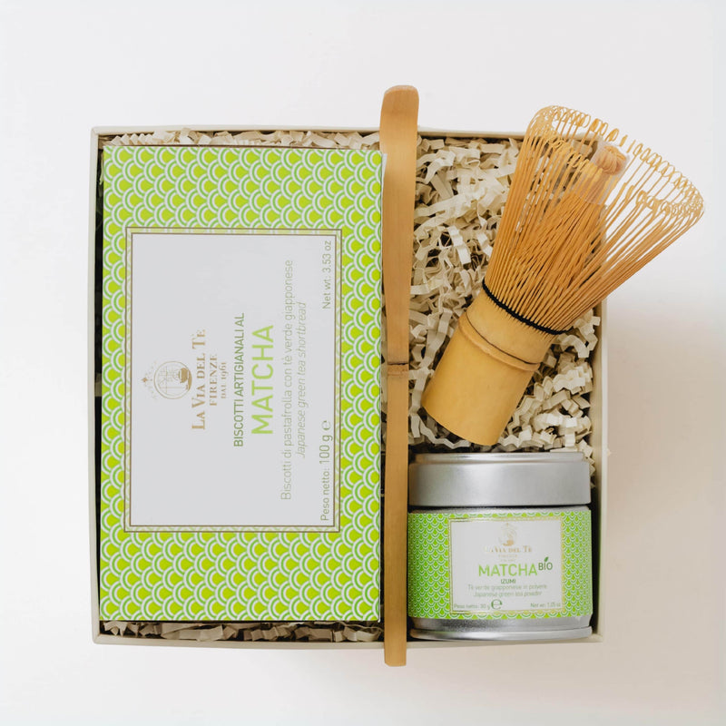 Tasty Ribbon Matcha Moments Matcha Tea Gift Box | Japanese Ceremony Set with Shortbread Cookies | Tasty Ribbon