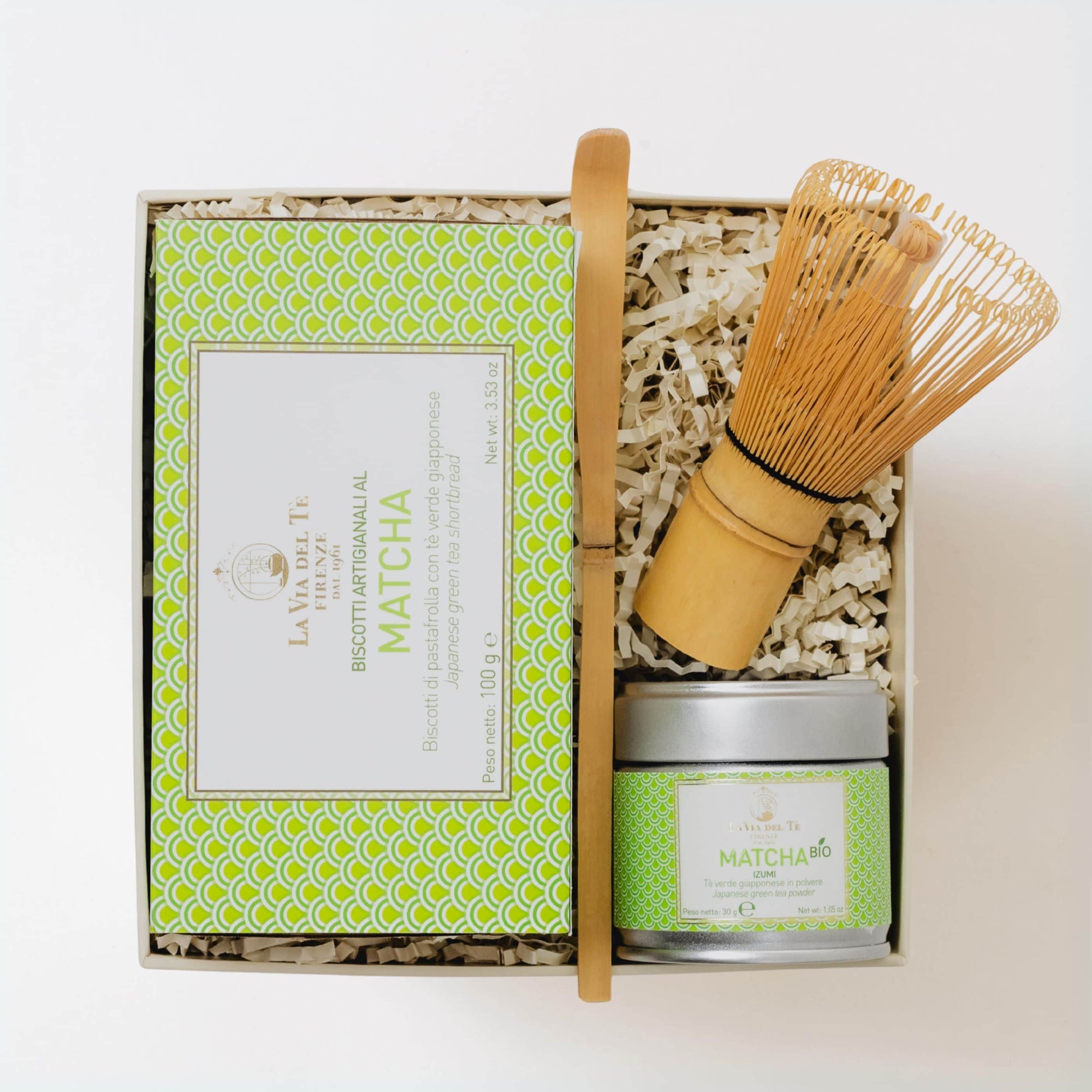 Tasty Ribbon Matcha Moments Matcha Tea Gift Box | Japanese Ceremony Set with Shortbread Cookies | Tasty Ribbon