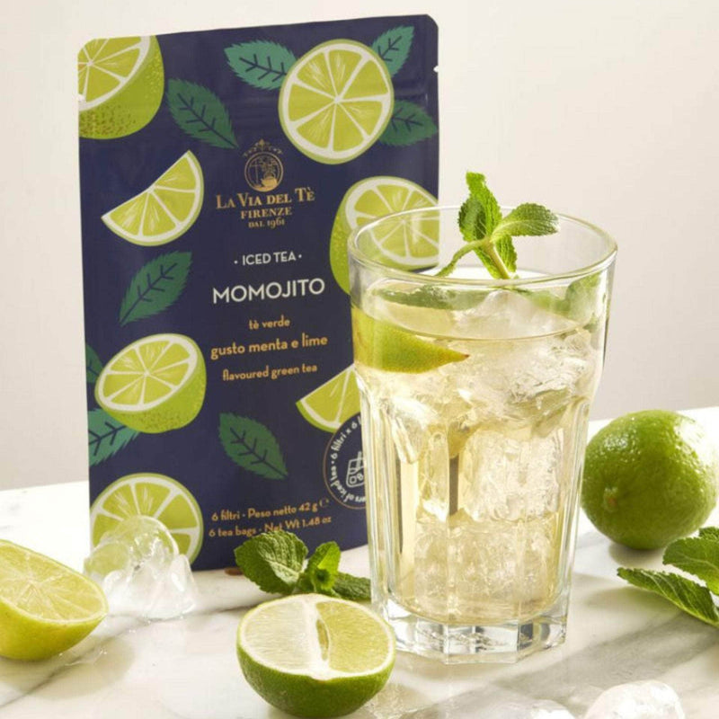 Tasty Ribbon Momojito Iced Green Tea - Non-Alcoholic Mojito Tea Bags Iced Green Tea | Luxury Tea Collection | Tea Set