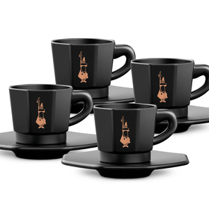Tasty Ribbon Octagonal Espresso Cups, Set of 4 Octagonal Espresso Cups | Coffee Gift | Authentic Italian Gourmet Food