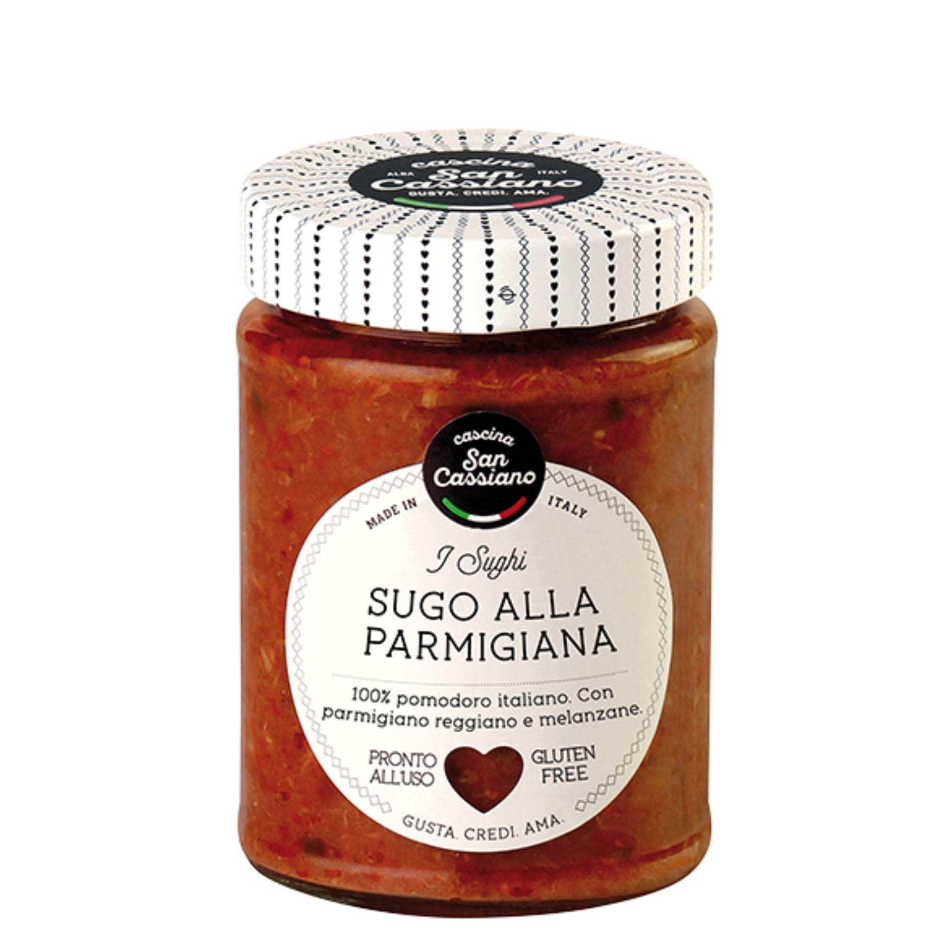 Tasty Ribbon "Parmigiana" Tomato Sauce with Eggplants and Parmigiano Reggiano Cheese