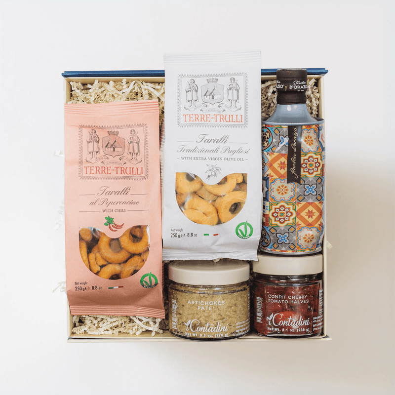 Tasty Ribbon Postcard from Puglia Lunch al Fresco Italian Gift Box | Authentic Pasta & Gourmet Foods