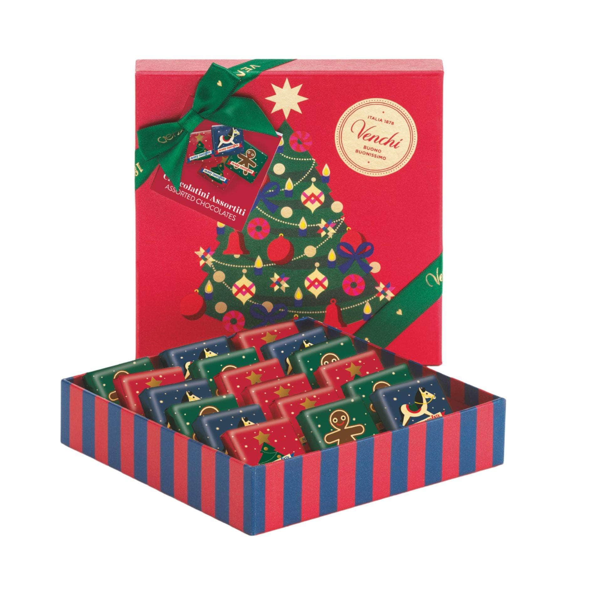 Tasty Ribbon Festive Milk and Dark Chocolate Box Festive Venchi Chocolate Box | Chocolate Box | Chocolate Gifts
