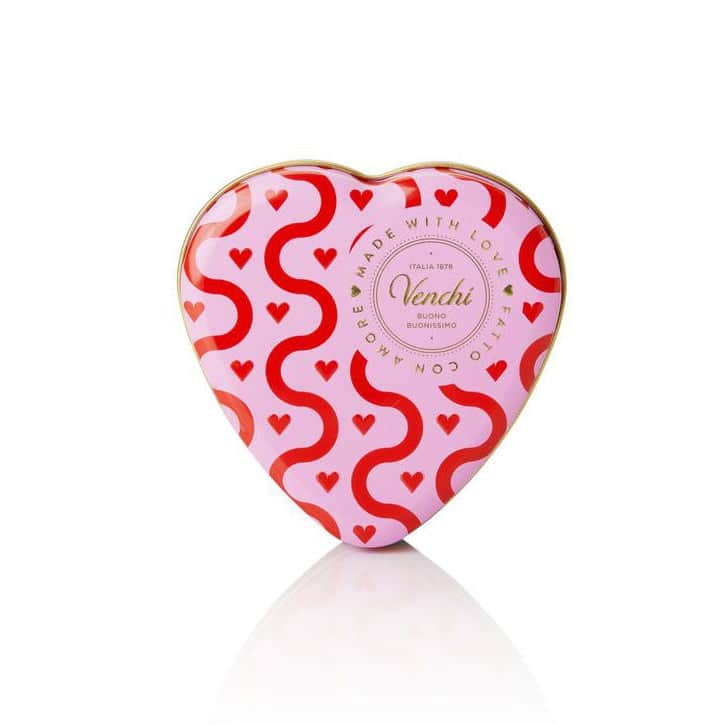 Tasty Ribbon Tin of Chocolate Hearts Chocolate Hearts | Venchi | Chocolate Gifts