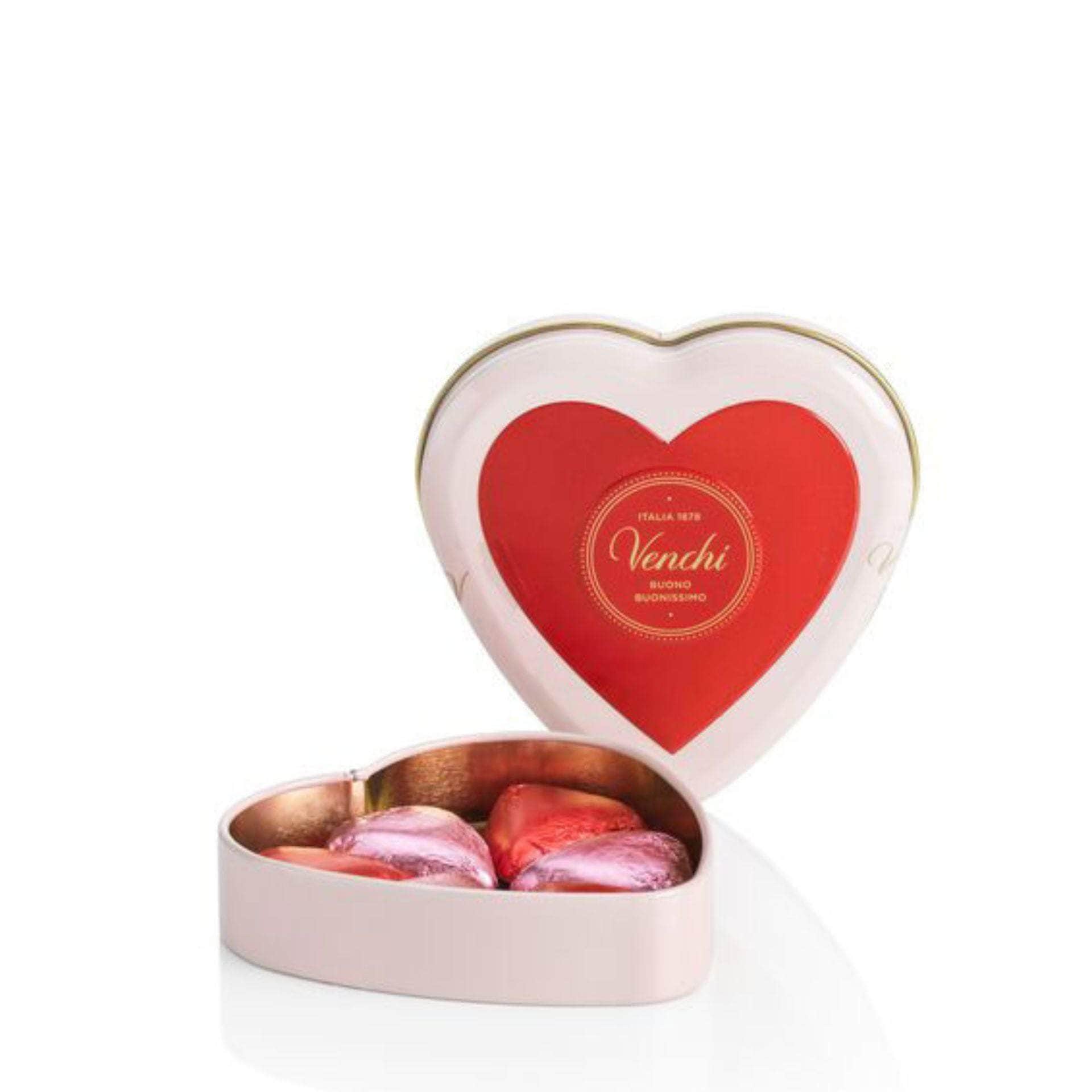 Tasty Ribbon Tin of Chocolate Hearts Chocolate Hearts | Venchi | Chocolate Gifts