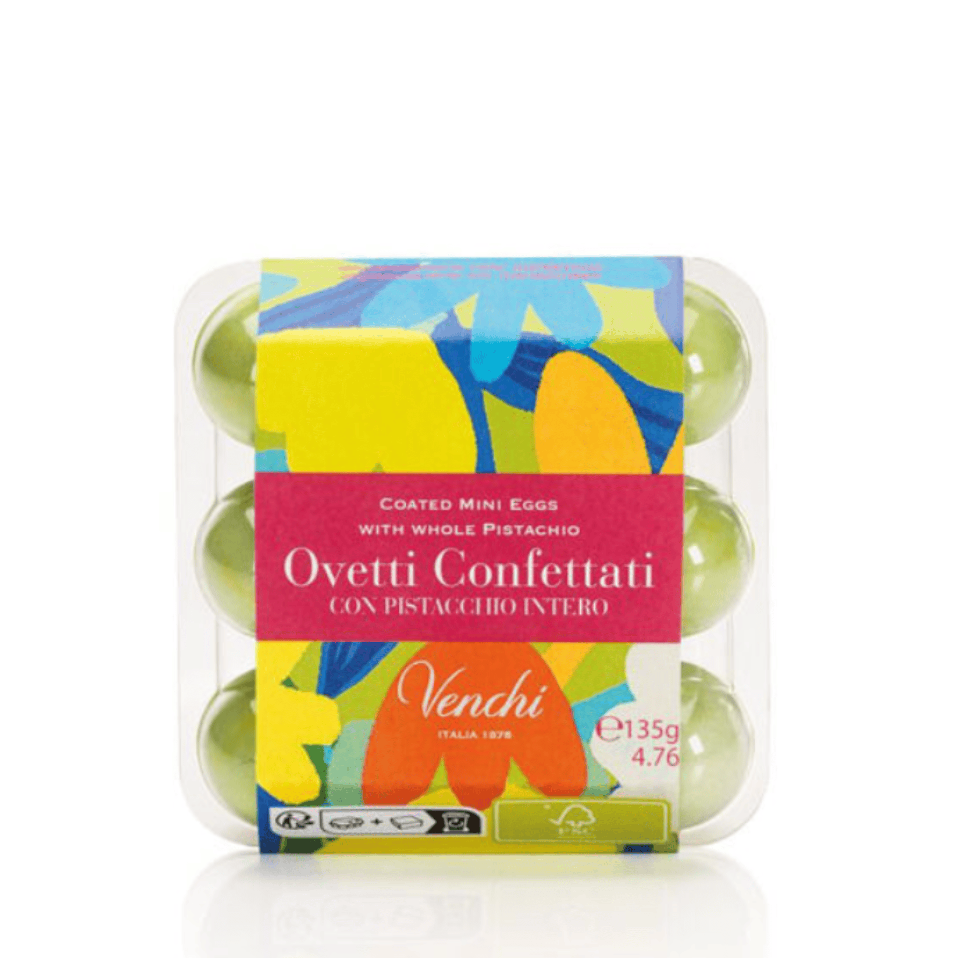 Tasty Ribbon Venchi Egg Box with Pistachio-Filled Sugar-Coated Mini Eggs Egg Box with Pistachio-Filled Sugar-Coated Mini Eggs | Tasty Ribbon