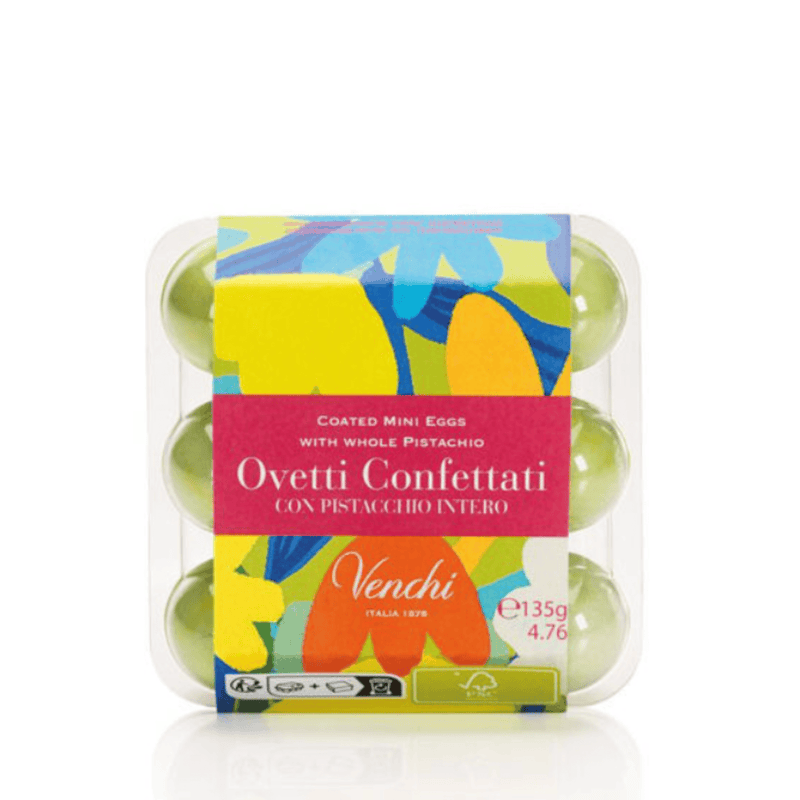 Tasty Ribbon Venchi Egg Box with Pistachio-Filled Sugar-Coated Mini Eggs Egg Box with Pistachio-Filled Sugar-Coated Mini Eggs | Tasty Ribbon