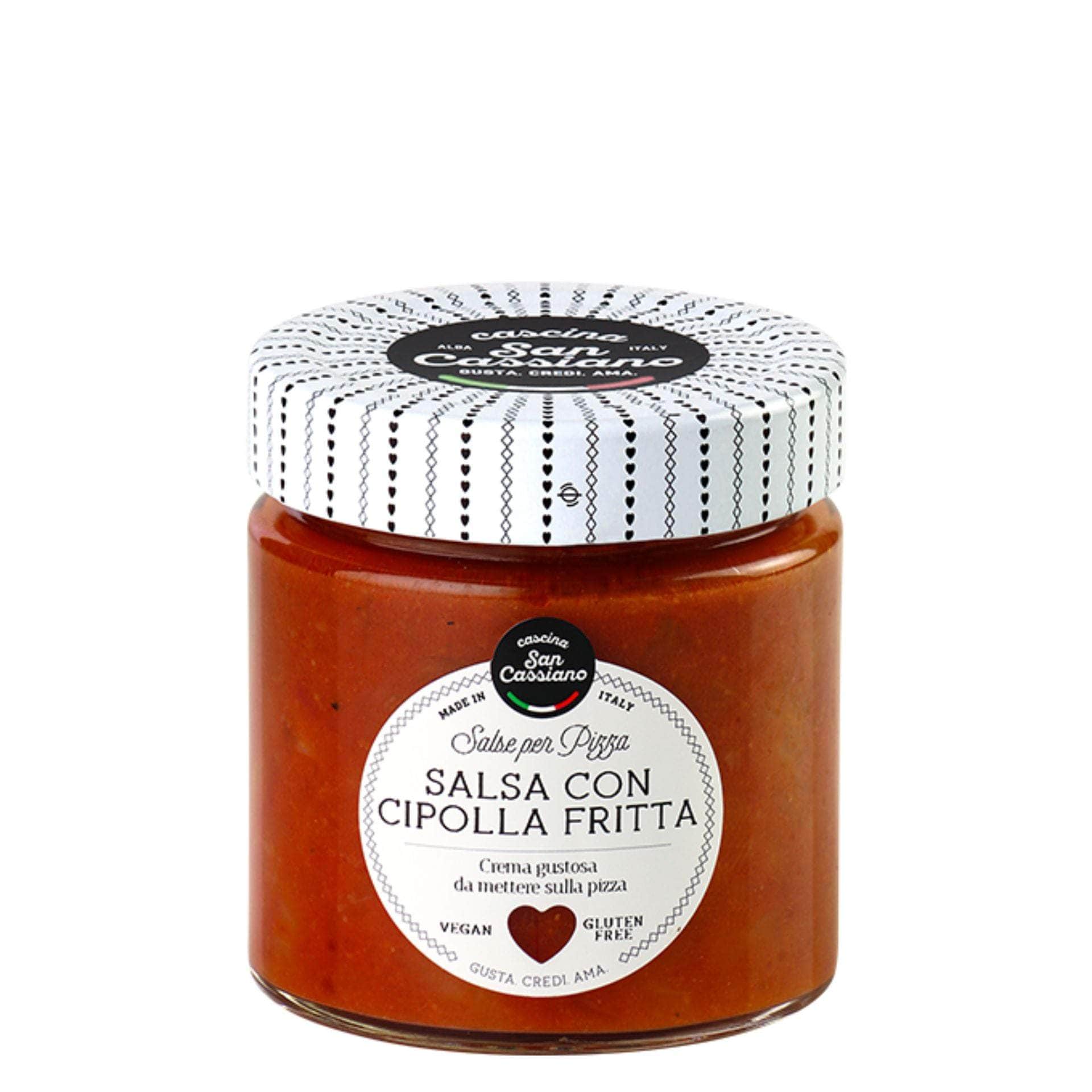 Tasty Ribbon Pizza Sauce with Fried Onions Caramel and salt pearls dipped in blond chocolate | Gourmet Authentic Products | SHOP ONLINE
